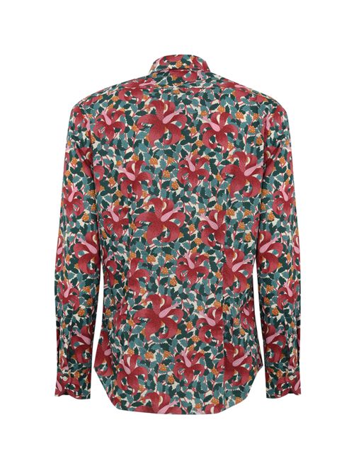Camicia in cotone con stampa floreale Rosso/Verde Xacus | 81527 722ML003